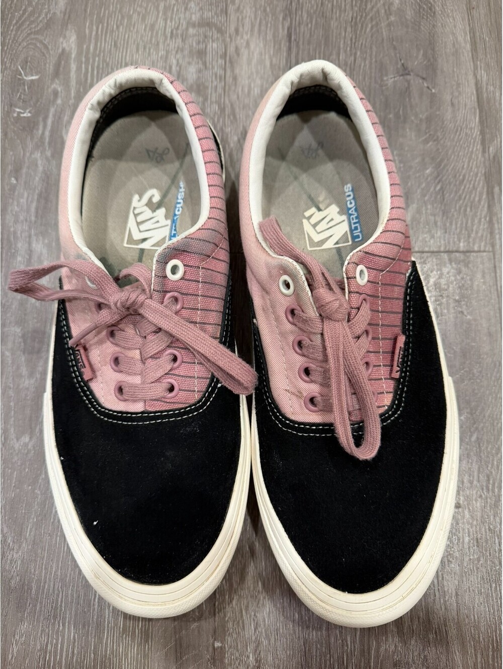 Vans Era Pro x Lizzie Armanto Black Pink Pinstripe Suede Sneakers US Size 9